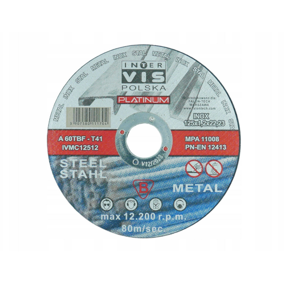 TARCZA DO METALU INTER-VIS 125/1.2 IVMC12512