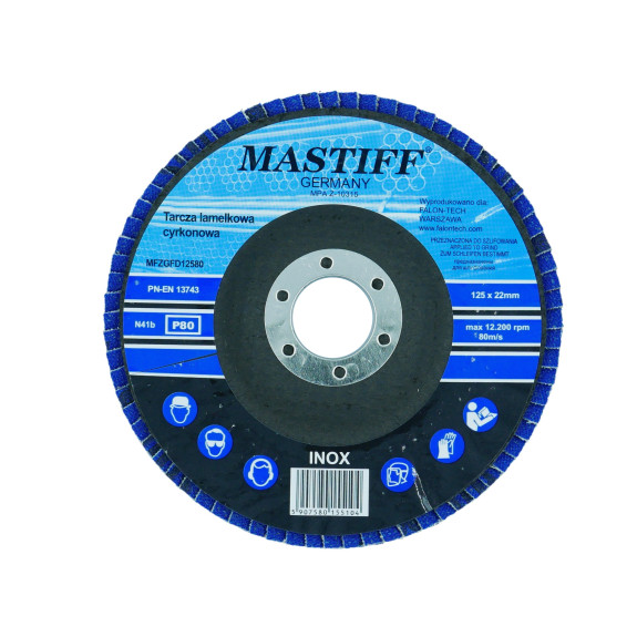 TARCZA CYRKONOWA DO SZLIFOWANIA 125/80 MFZGFD12580