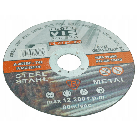 TARCZA DO METALU INTER-VIS 125/1.6 IVMC12516