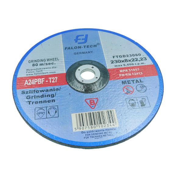 TARCZA DO SZLIFOWANIA METALU 230/8.0 - FTGD23080