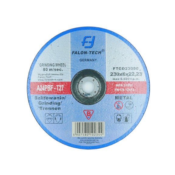 TARCZA DO SZLIFOWANIA METALU 230/8.0 - FTGD23080