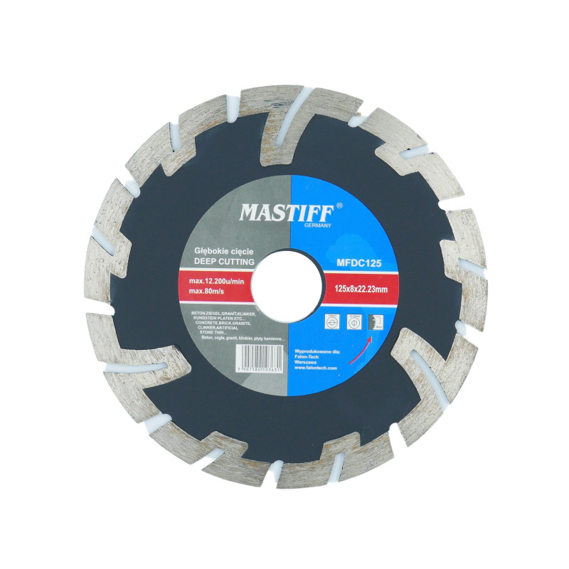 TARCZA DIAMENTOWA GŁĘBOKIE CIĘCIE 125 mm MFDC125