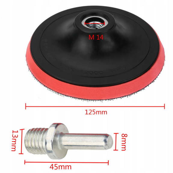 DYSK SZLIFIERSKI RZEP 125 mm M14 - FT593125