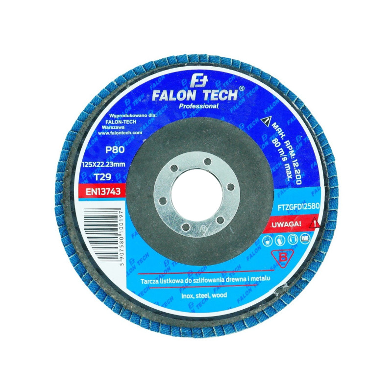 TARCZA CYRKONOWA DO SZLIFOWANIA 125/80 FTZGFD12580