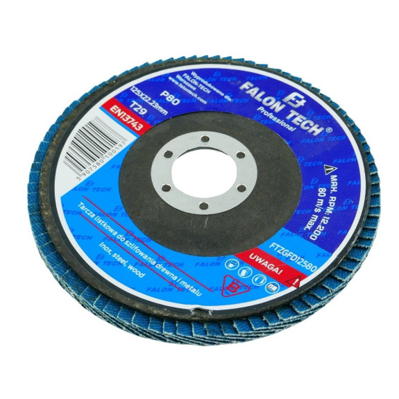 TARCZA CYRKONOWA DO SZLIFOWANIA 125/80 FTZGFD12580