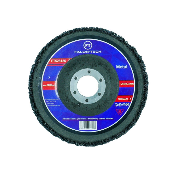 TARCZA ŚCIERNA Z WŁÓKNINY 125 mm CZARNA - FT528125