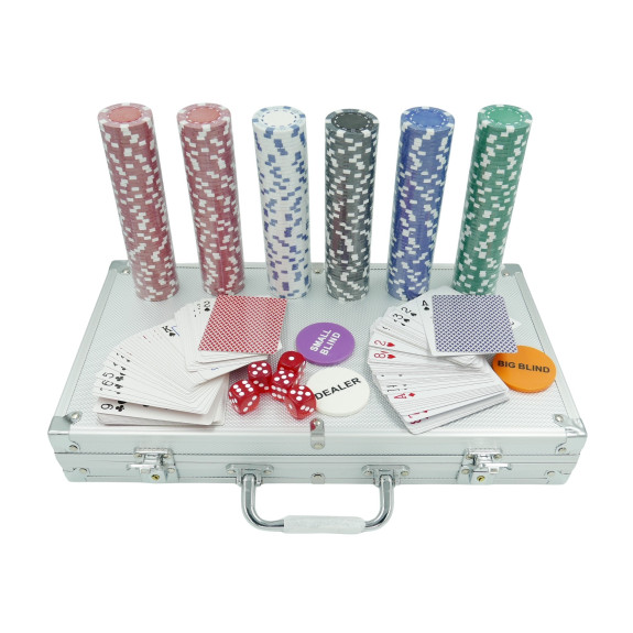 ZESTAW DO GRY W POKERA 300 ŻETONÓW - E01800