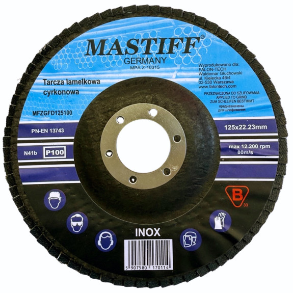 TARCZA CYRKONOWA SZLIFOWANIA 125/100 MFZGFD125100
