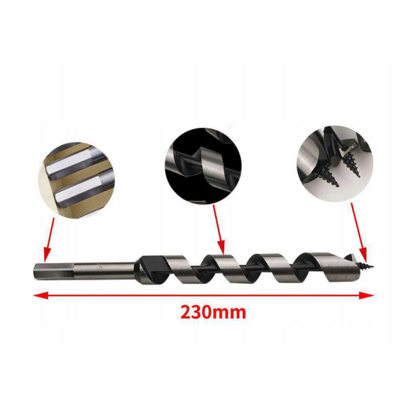 WIERTŁA 230 mm DO DREWNA 6-20 mm - E02079