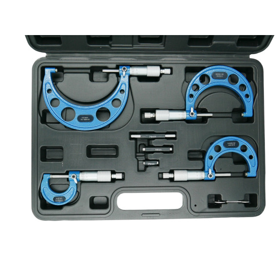 MIKROMETRY 0-100 MM ZESTAW WALIZKA - E00404