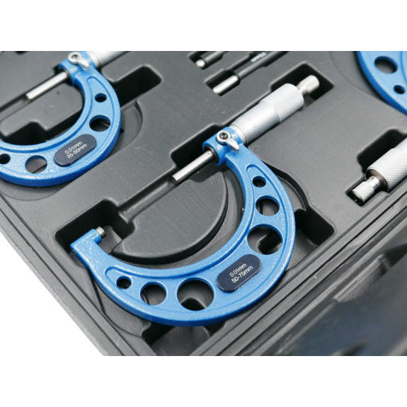 MIKROMETRY 0-100 MM ZESTAW WALIZKA - E00404