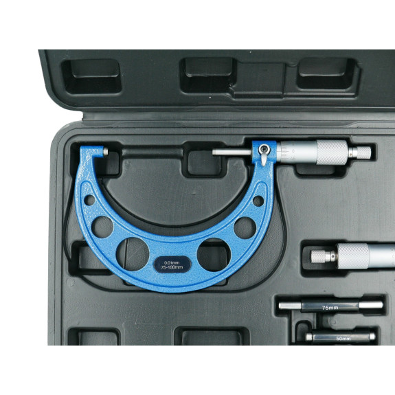 MIKROMETRY 0-100 MM ZESTAW WALIZKA - E00404