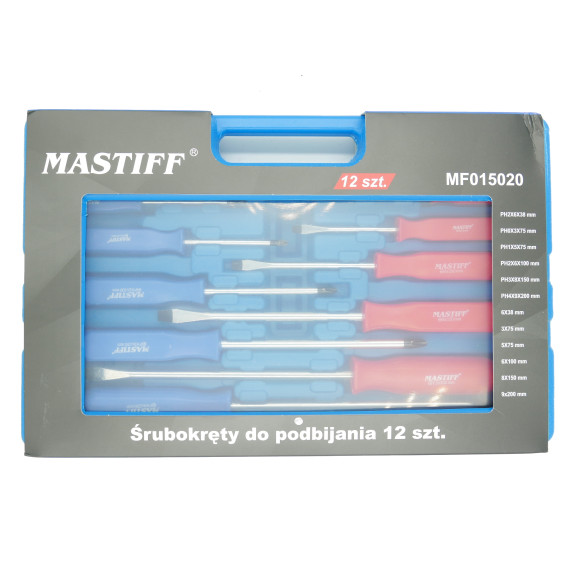 ŚRUBOKRĘTY DO PODBIJANIA 12 SZT. - MF015020