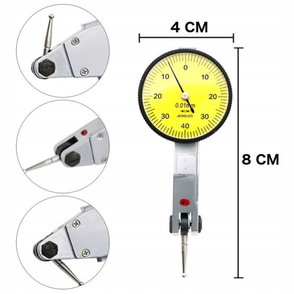 CZUJNIK DIATEST 0.8/0.01 mm - ZEGAR 40 mm - E00946
