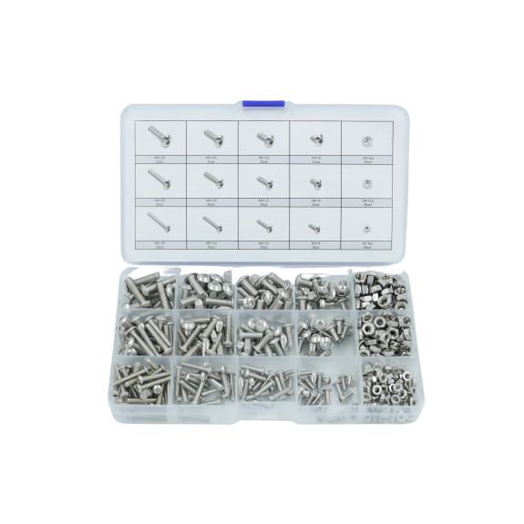 ŚRUBY ZE STALI NIERDZEWNEJ IMBUS 440 SZT. - E01773