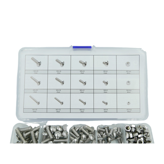 ŚRUBY ZE STALI NIERDZEWNEJ IMBUS 440 SZT. - E01773