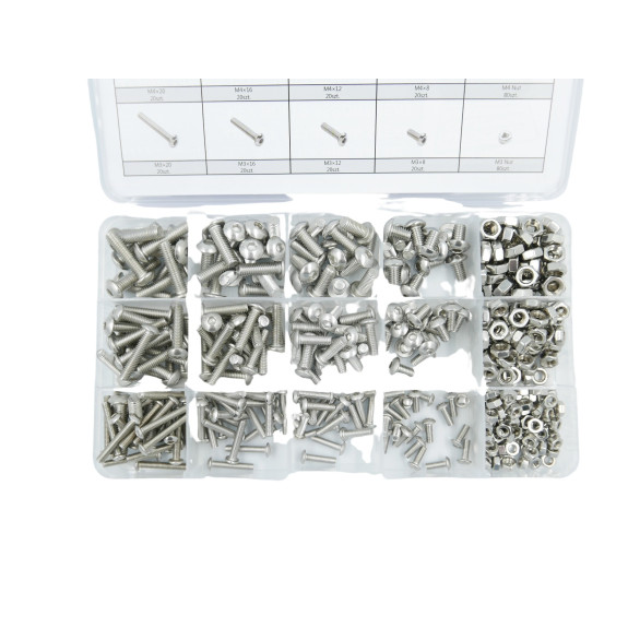 ŚRUBY ZE STALI NIERDZEWNEJ IMBUS 440 SZT. - E01773