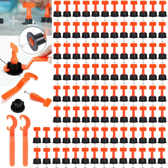 ZESTAW DO POZIOMOWANIA PŁYTEK 100 SZT. - E01803