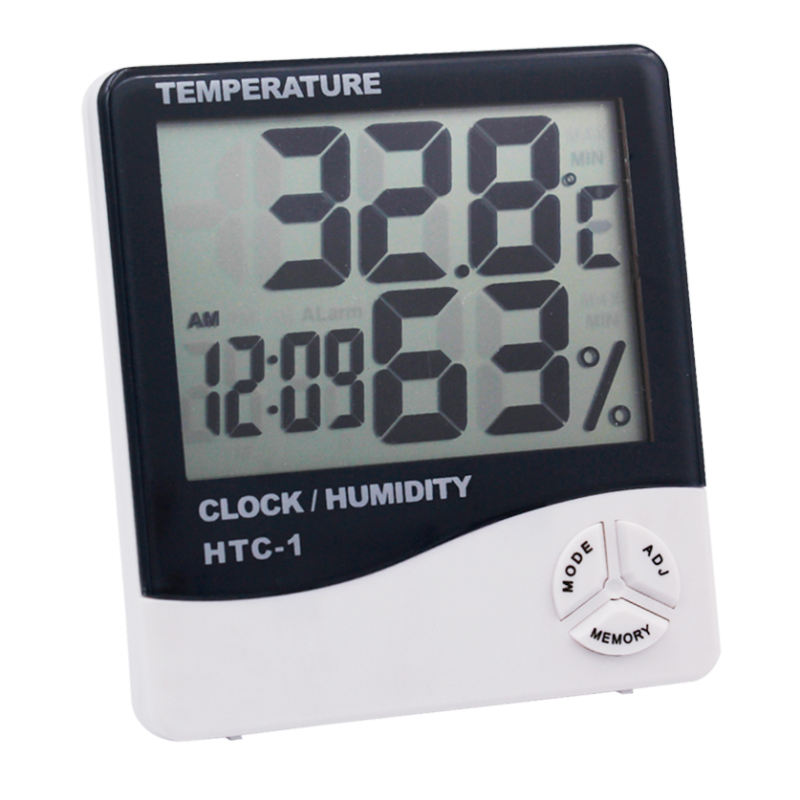 TERMOMETR ELEKTRONICZNY Z ZEGAREM HTC-1 - E01804