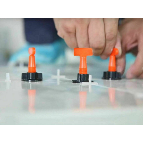 ZESTAW DO POZIOMOWANIA PŁYTEK 100 SZT. - E01803