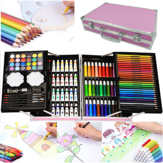 ZESTAW ARTYSTYCZNY 145 EL. RÓŻOWY - E01812