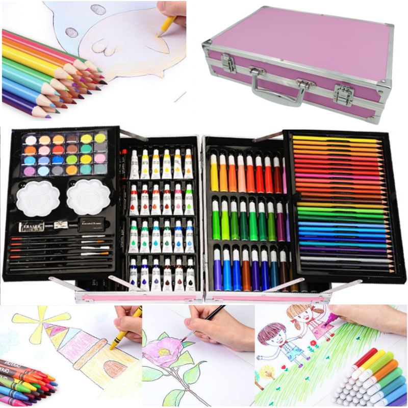 ZESTAW ARTYSTYCZNY 145 EL. RÓŻOWY - E01812