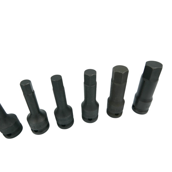 KLUCZE NASADOWE UDAROWE HEX IMBUS 8 SZT. - E01914