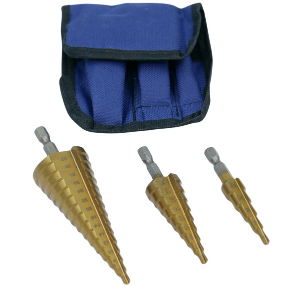 WIERTŁA STOŻKOWE 3 SZT. 4-32mm - S0322/H