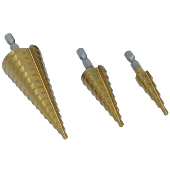 WIERTŁA STOŻKOWE 3 SZT. 4-32mm - S0322/H