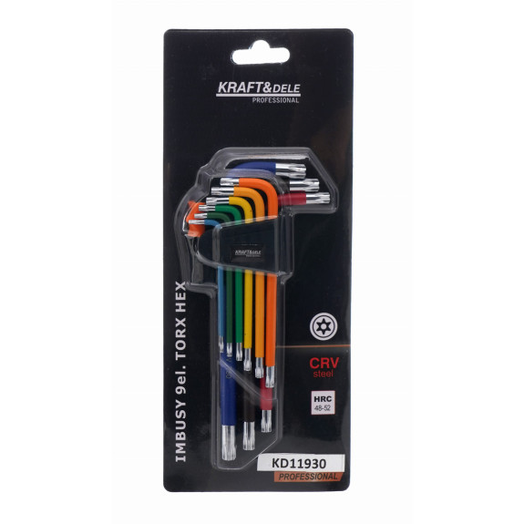 IMBUSY TORX KOLOROWE - ZESTAW 9 EL. - KD11930